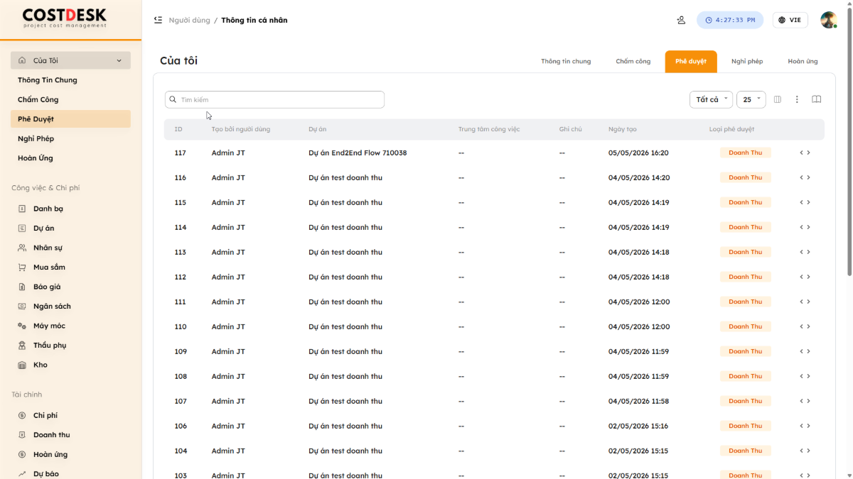 CostDesk screenshot