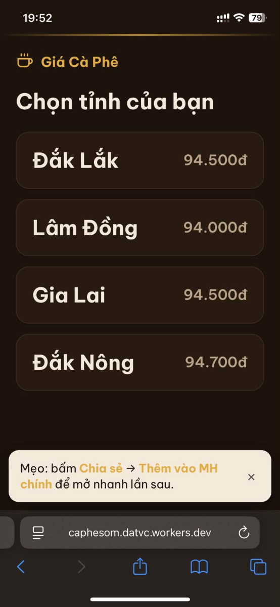Cà Phê Sớm screenshot