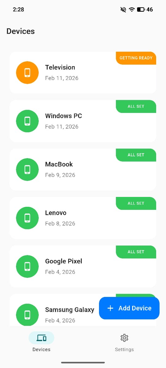 FamiSense screenshot