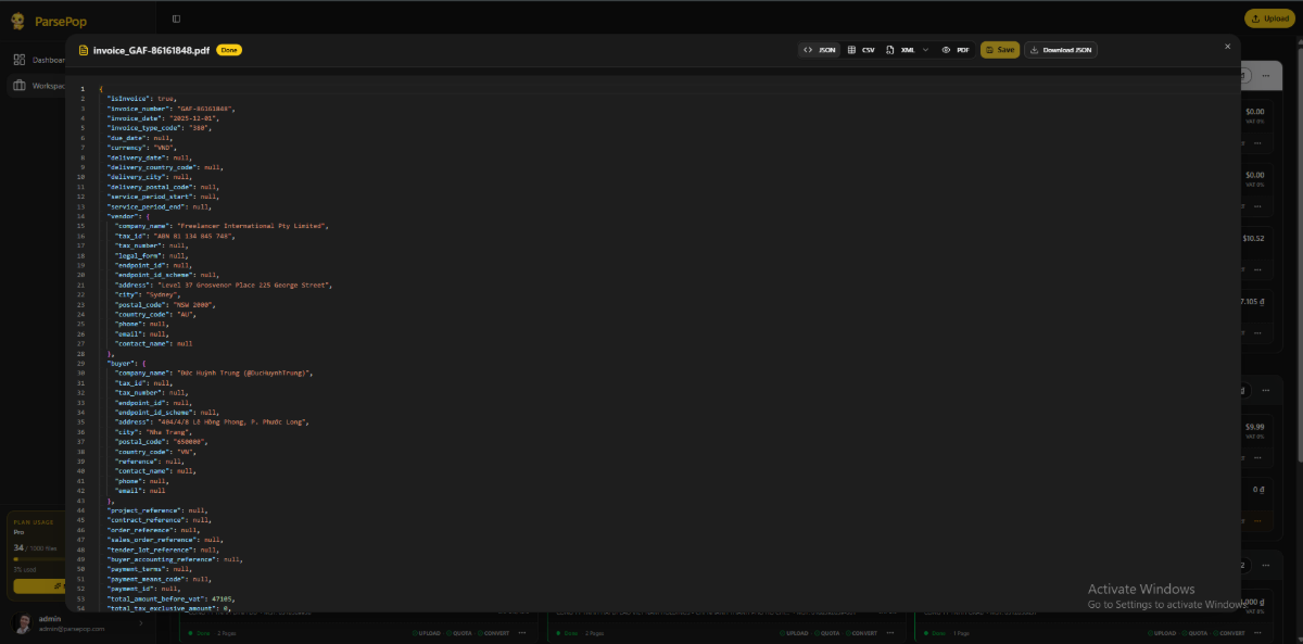 ParsePop screenshot
