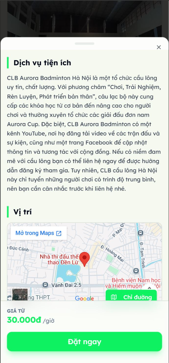Sport Booking screenshot