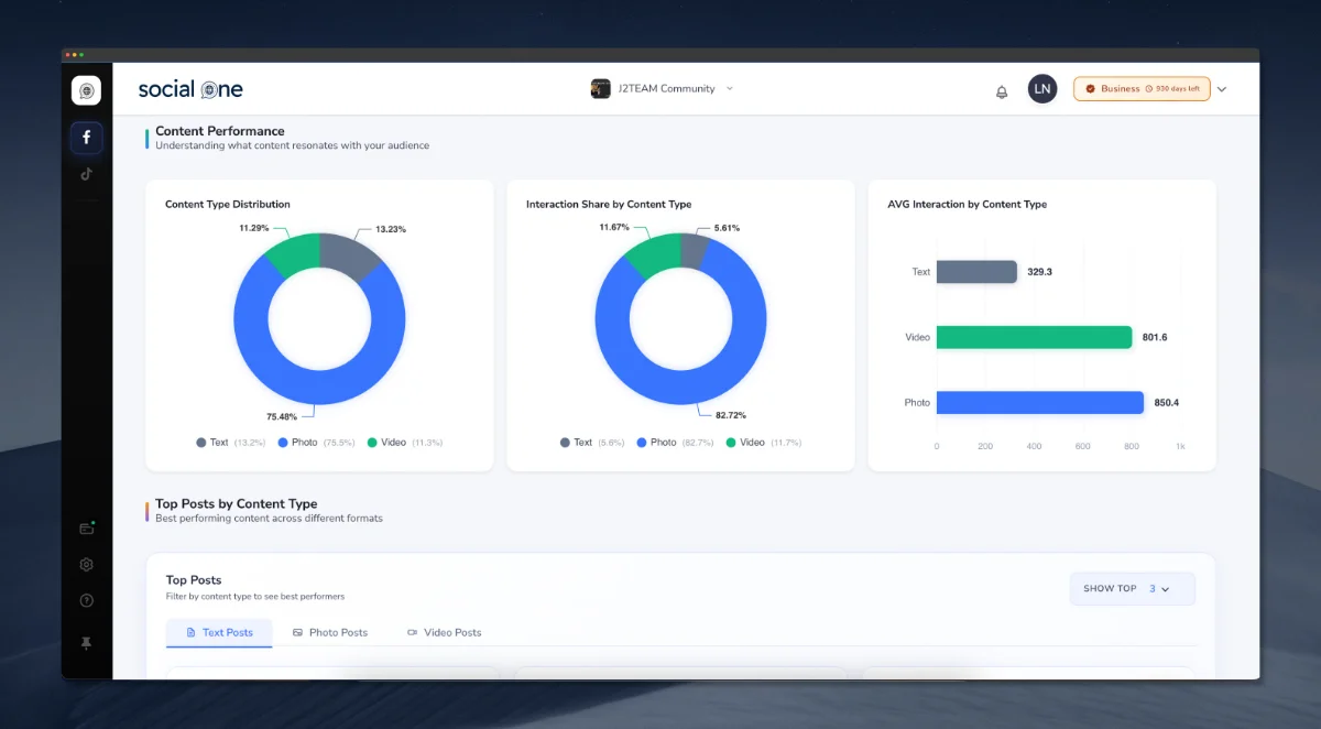 SocialOne screenshot