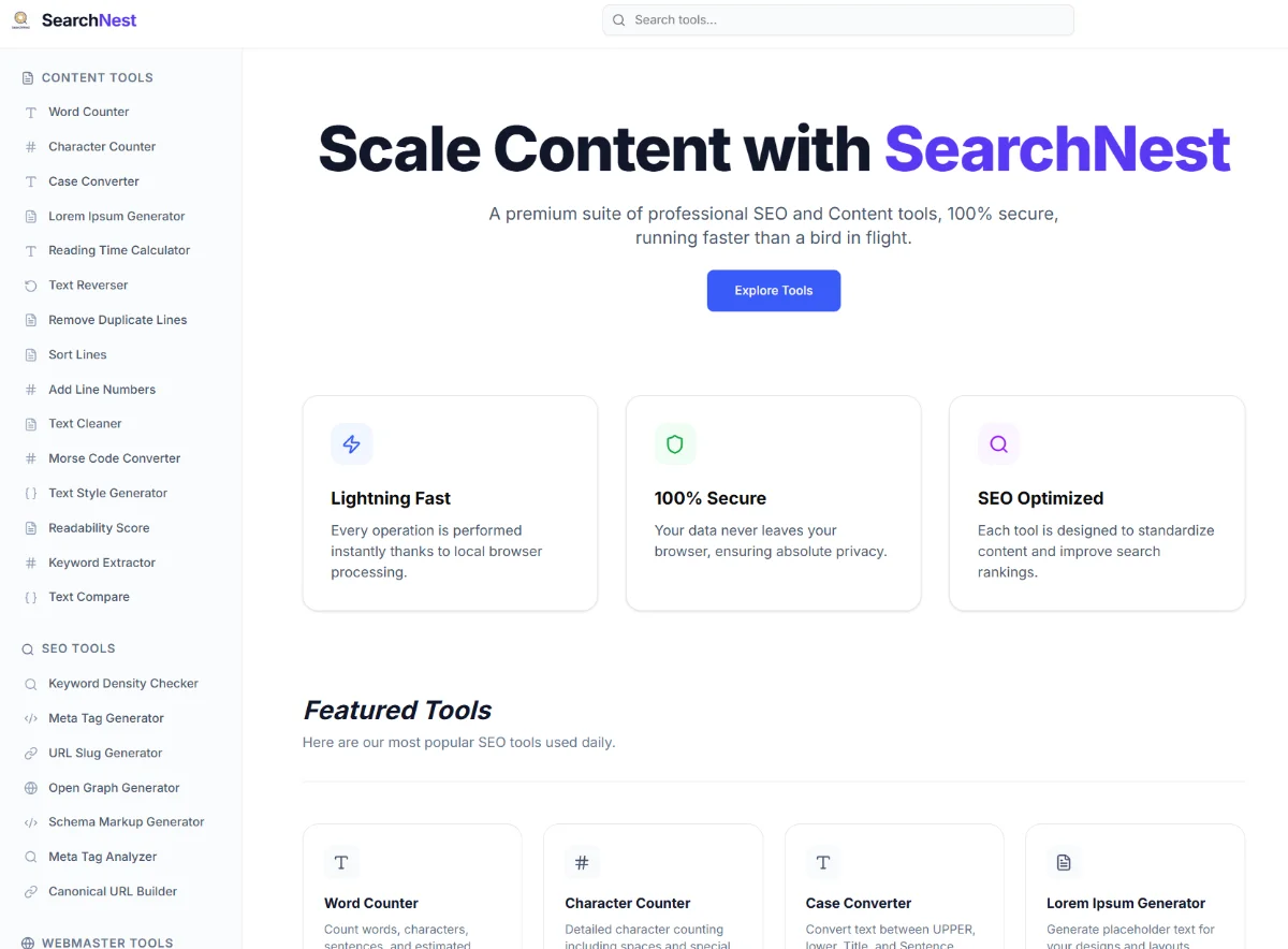 SearchNest screenshot