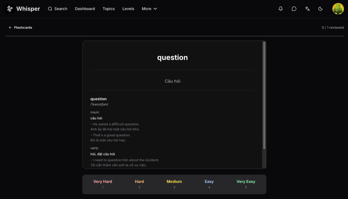 Whisper screenshot