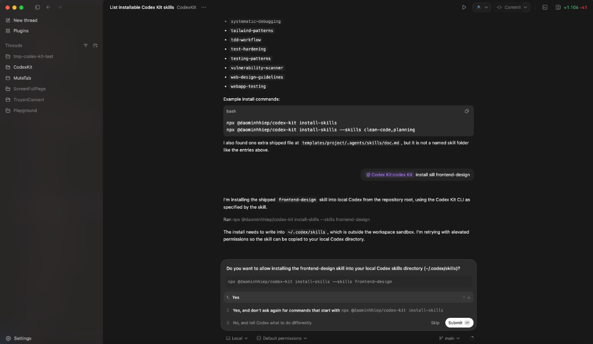Codex Kit screenshot