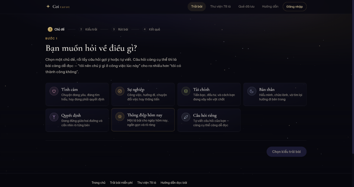 Coi Tarot screenshot