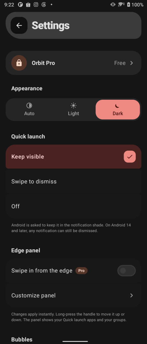 Orbit: App Bubbles (Multitask) screenshot