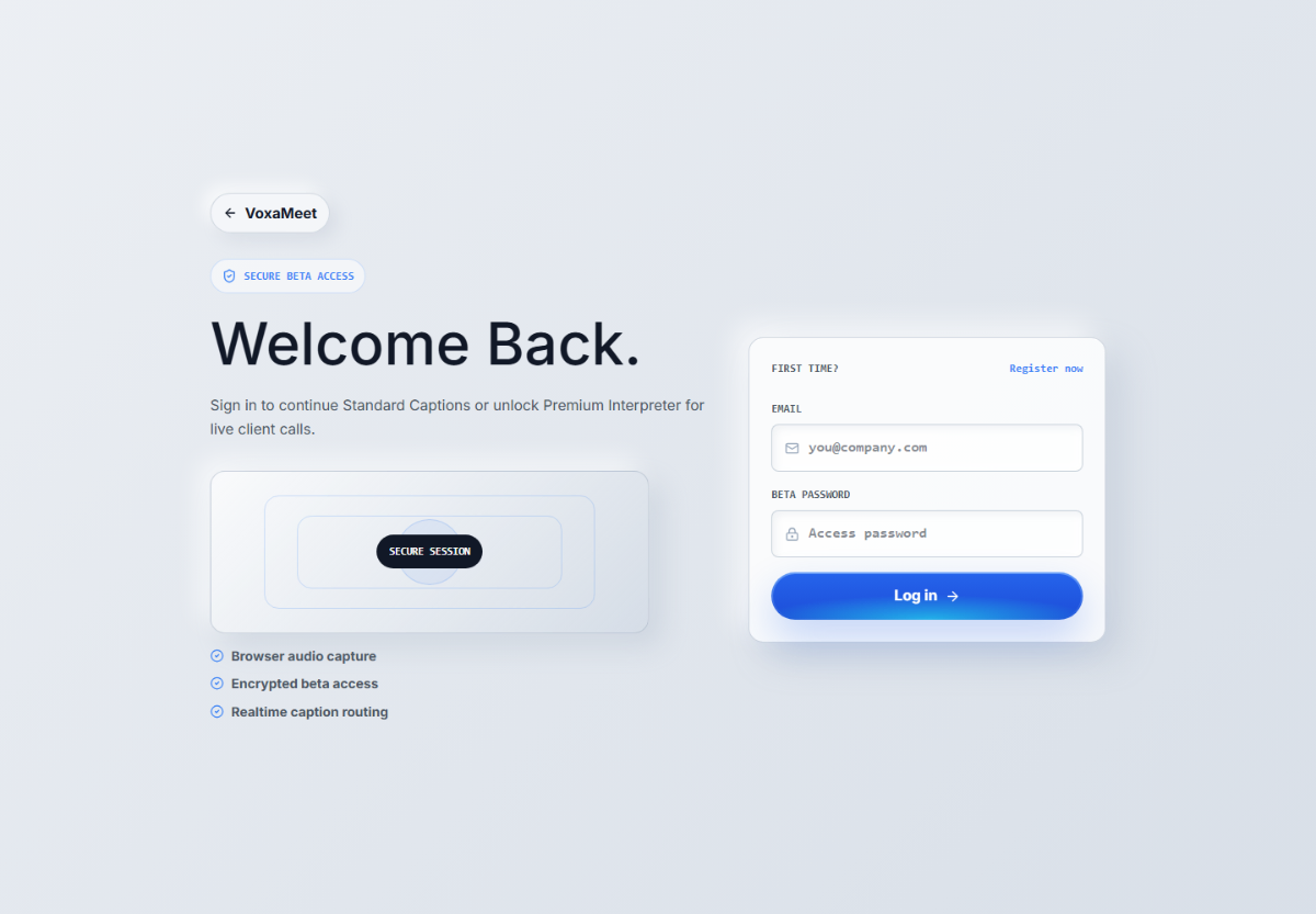 VoxaMeet screenshot