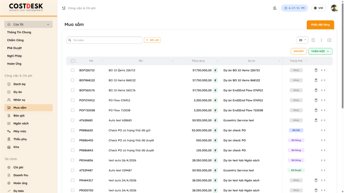 CostDesk screenshot