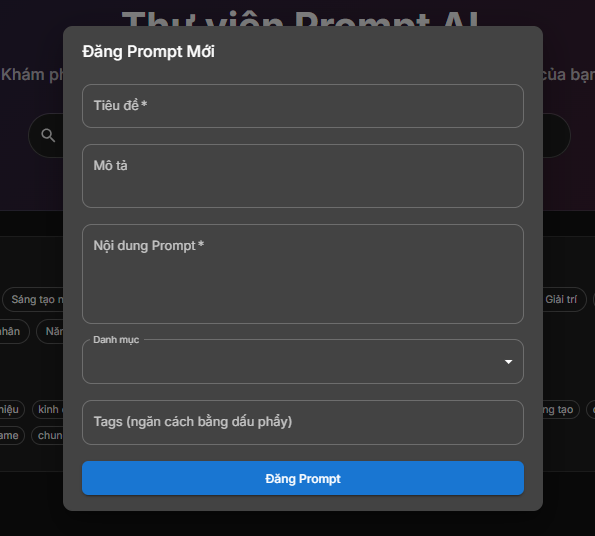 AI Prompt Library screenshot