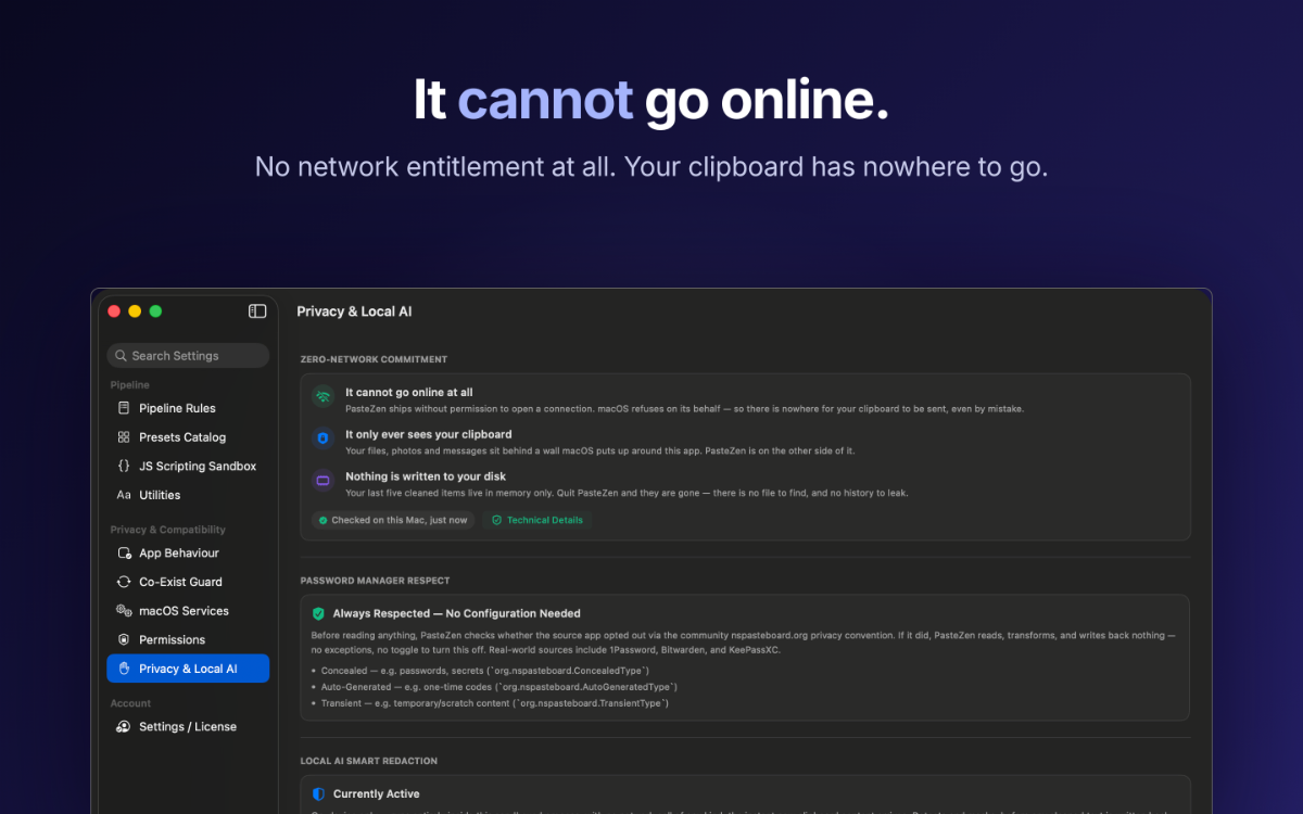 PasteZen screenshot