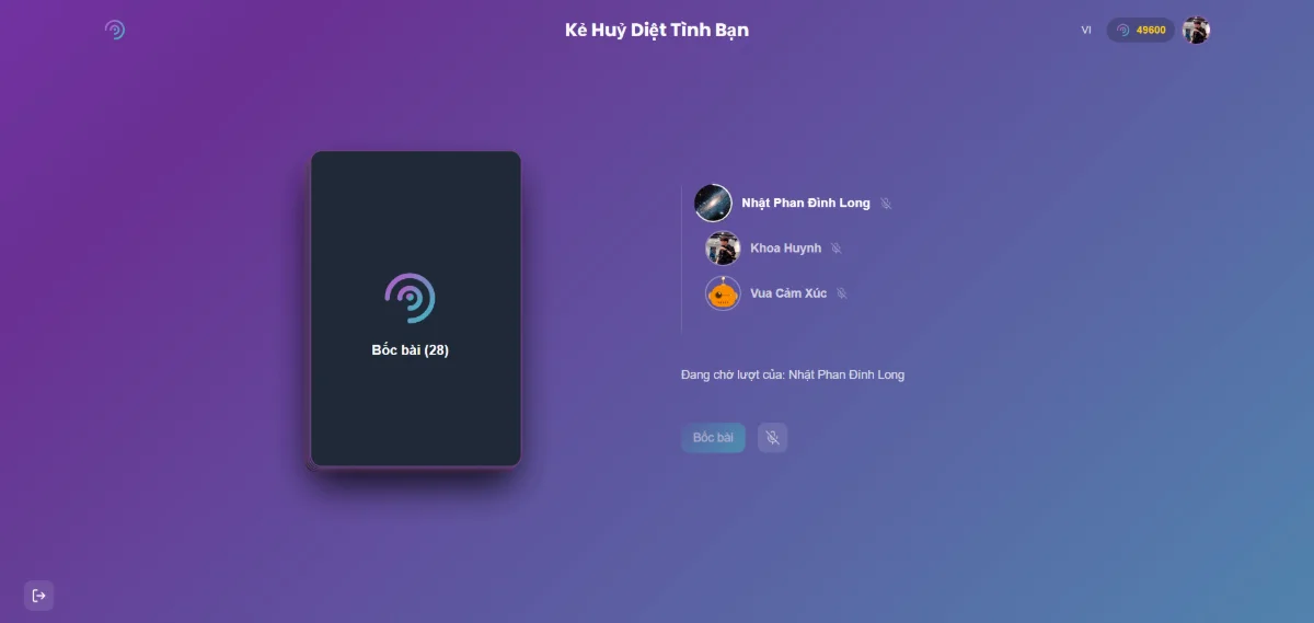 Vibe Card Game screenshot