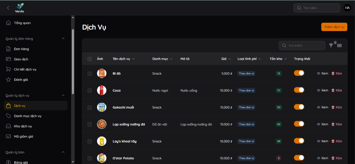 Verda CMS screenshot