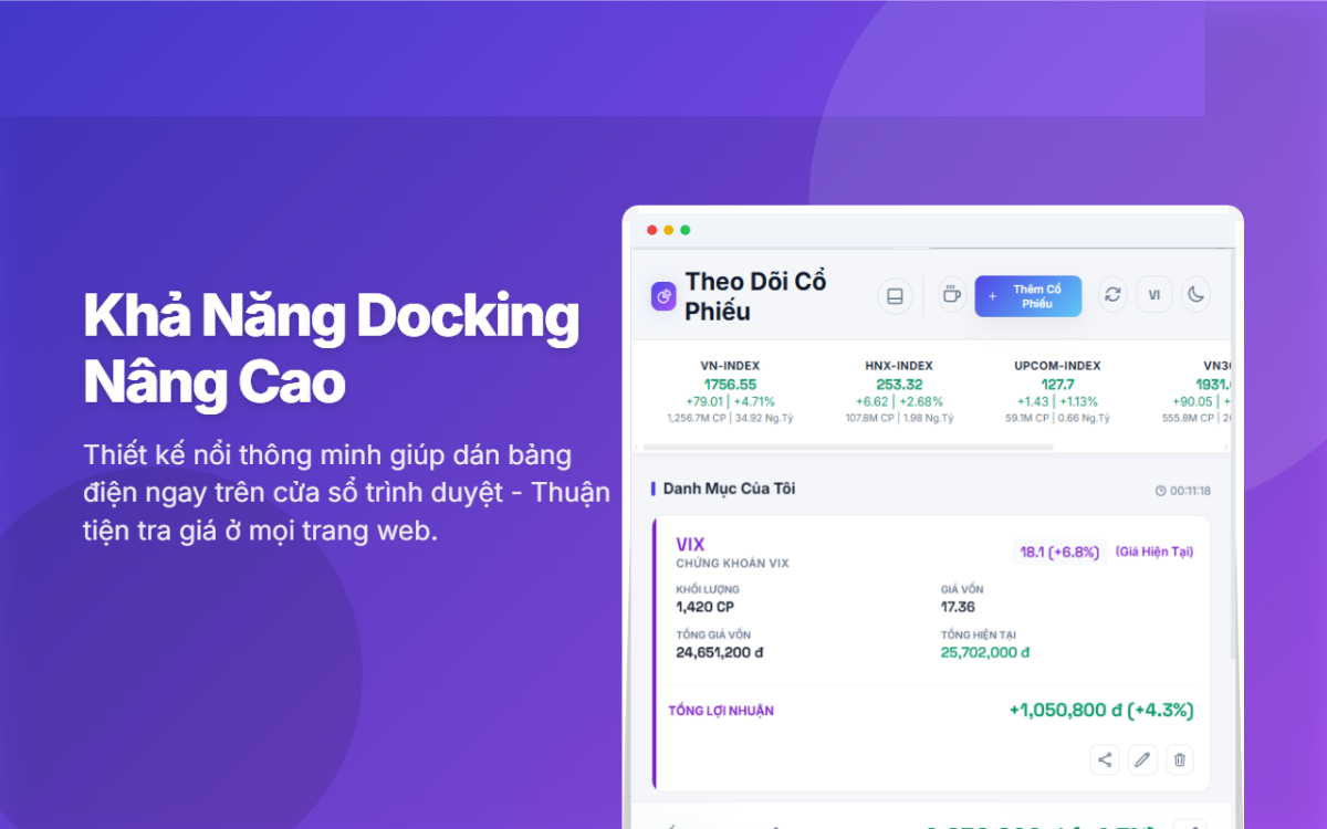 Theo Dõi Lợi Nhuận Cổ Phiếu Việt Nam screenshot