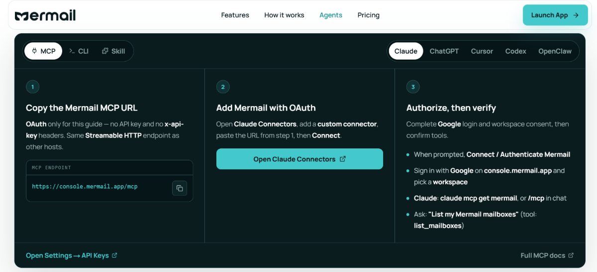 Mermail screenshot