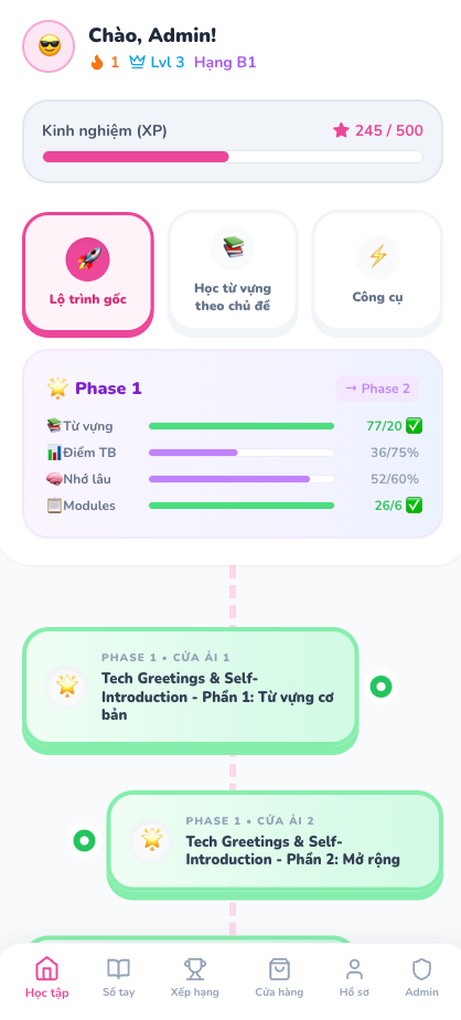 Tiếng Anh Plus - Miễn phí bằng AI screenshot