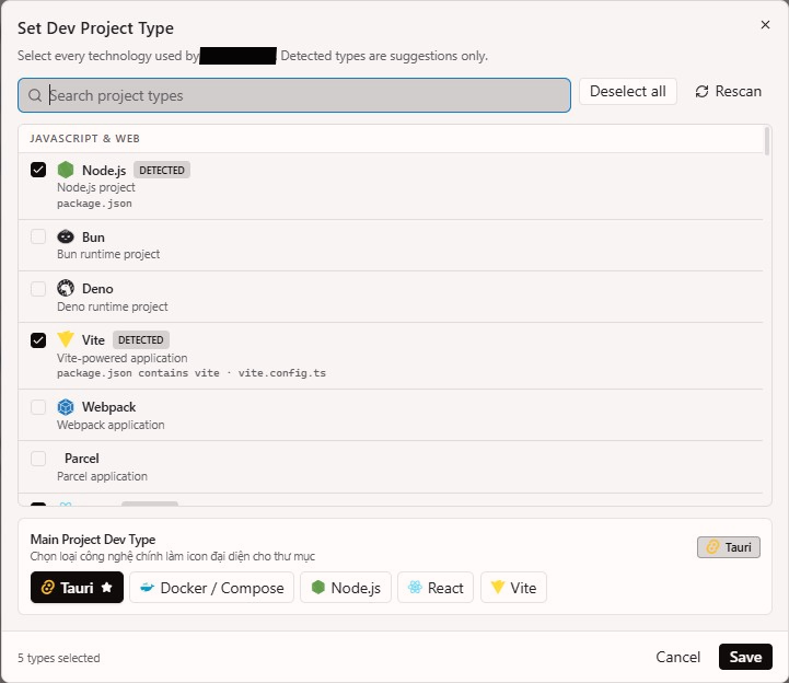 Projects Runner screenshot
