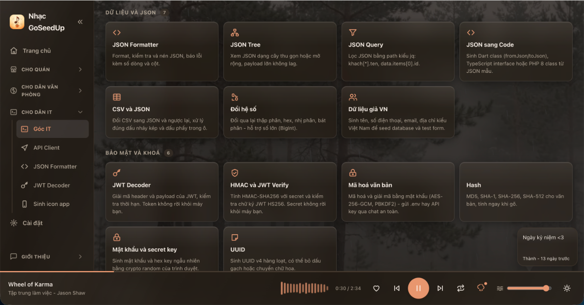 Nhạc GoSeedUp screenshot
