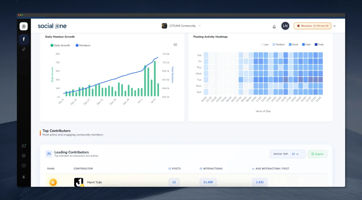 SocialOne screenshot