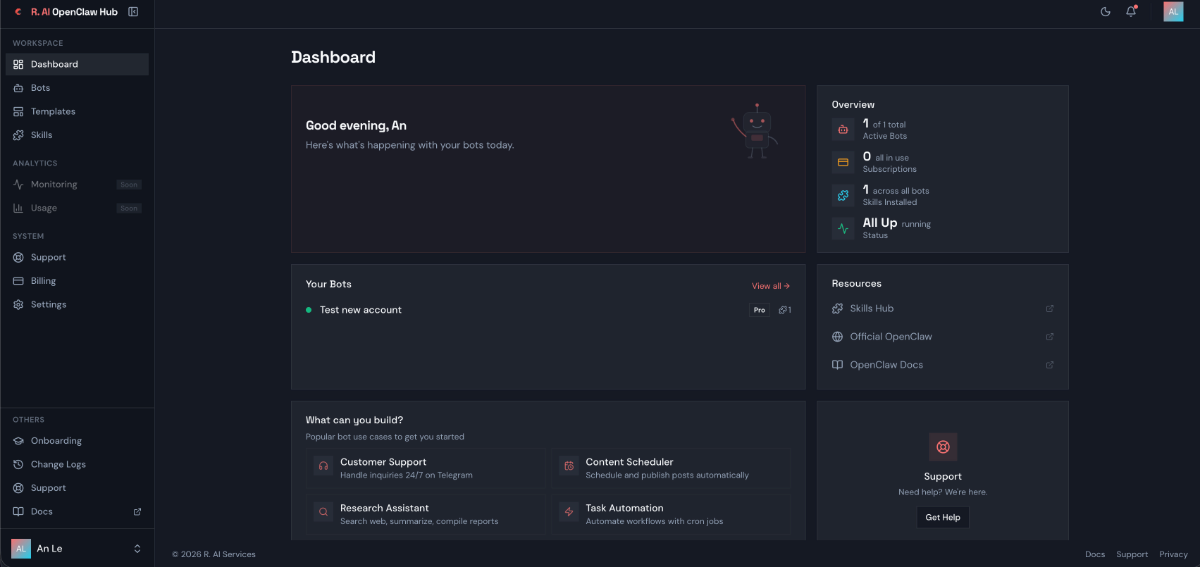 OpenClaw Hub screenshot