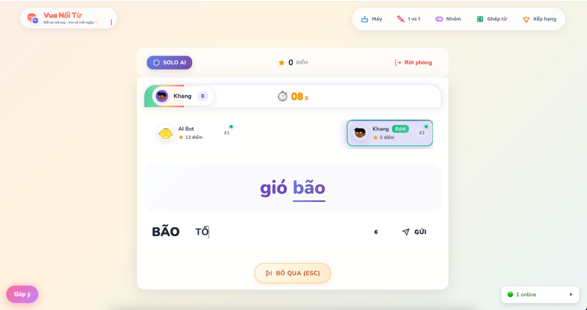 Vua Nối Từ screenshot