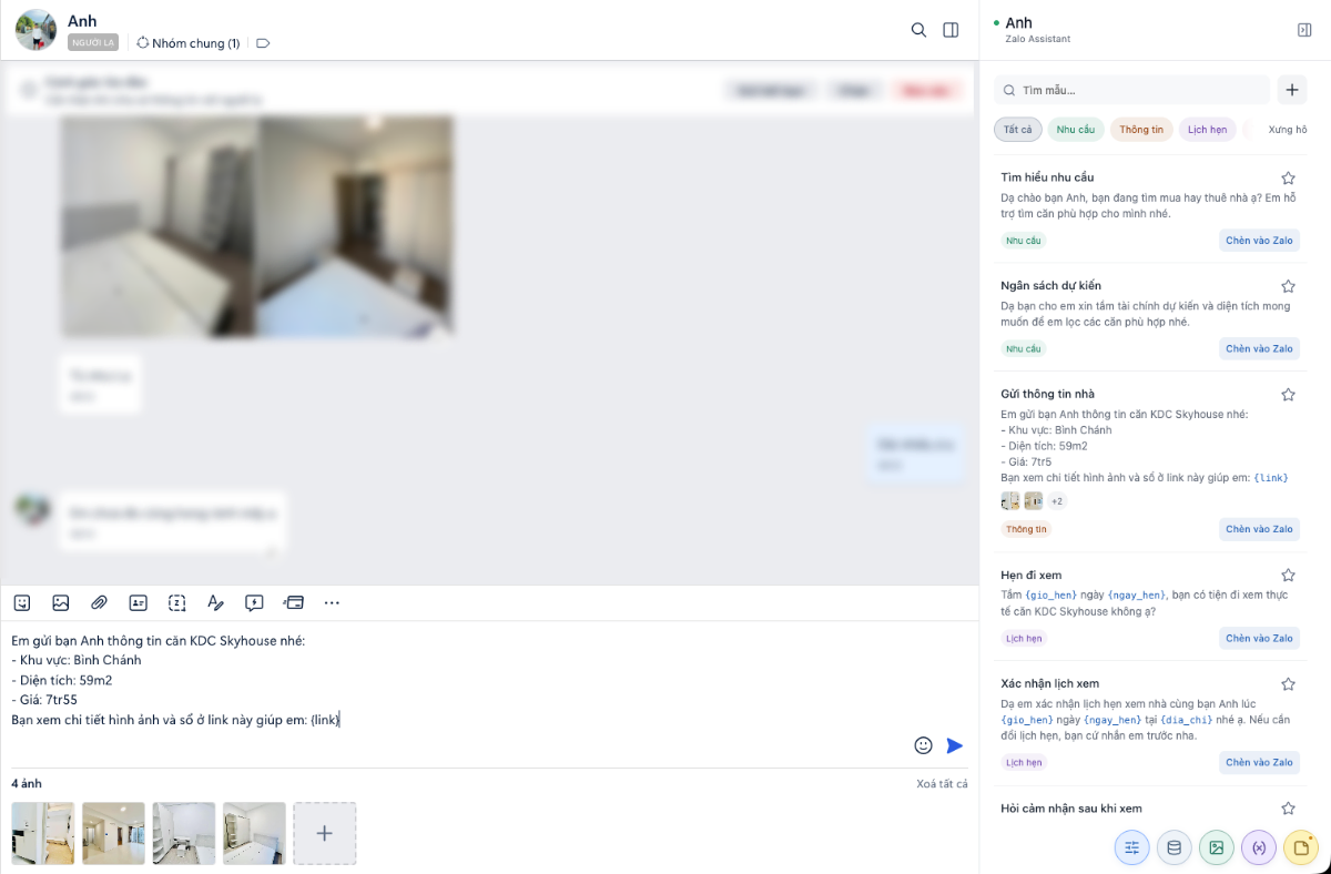 Zalo Assistant screenshot