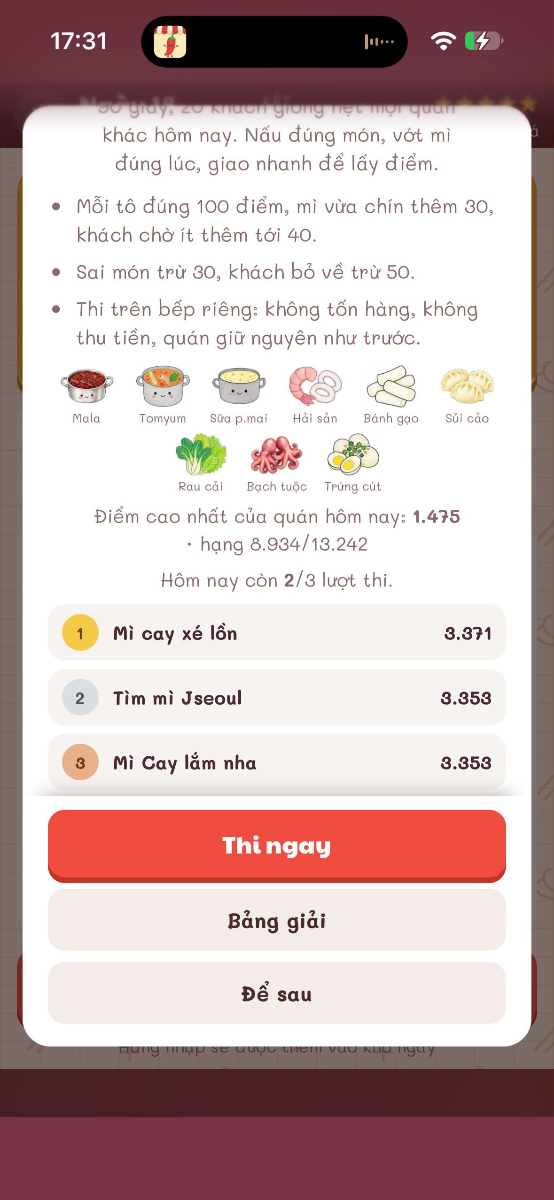 Tiệm Mì Cay screenshot