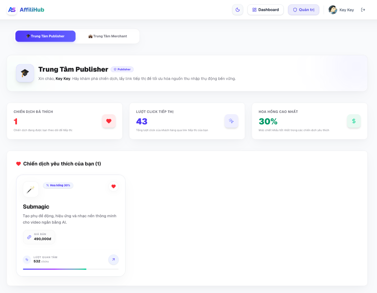 AffiliHub screenshot