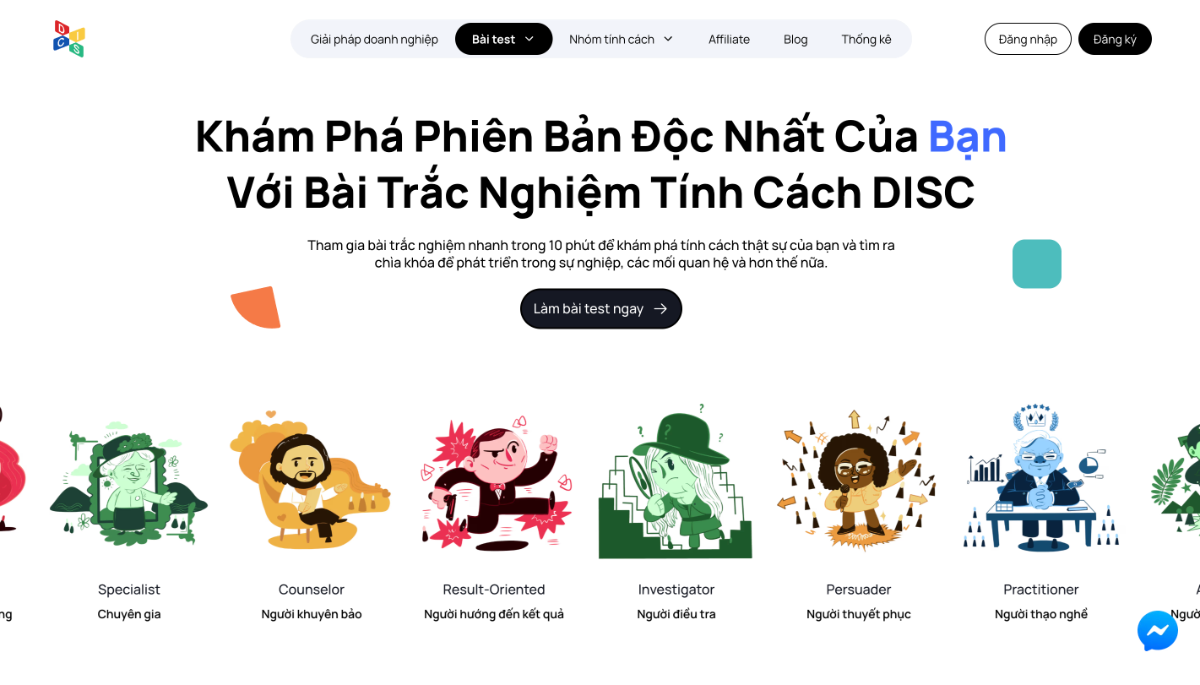 Trắc nghiệm tính cách DISC screenshot