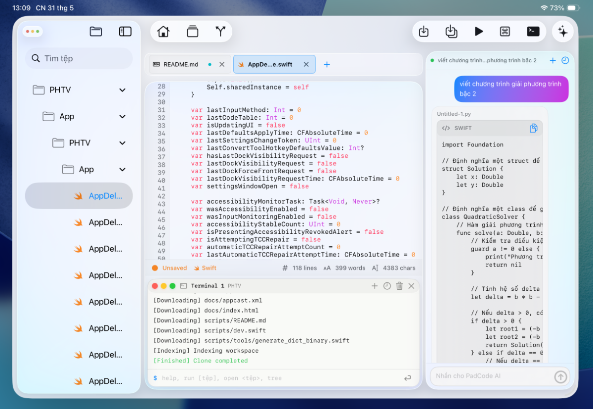 Pad Code AI - Code Editor screenshot