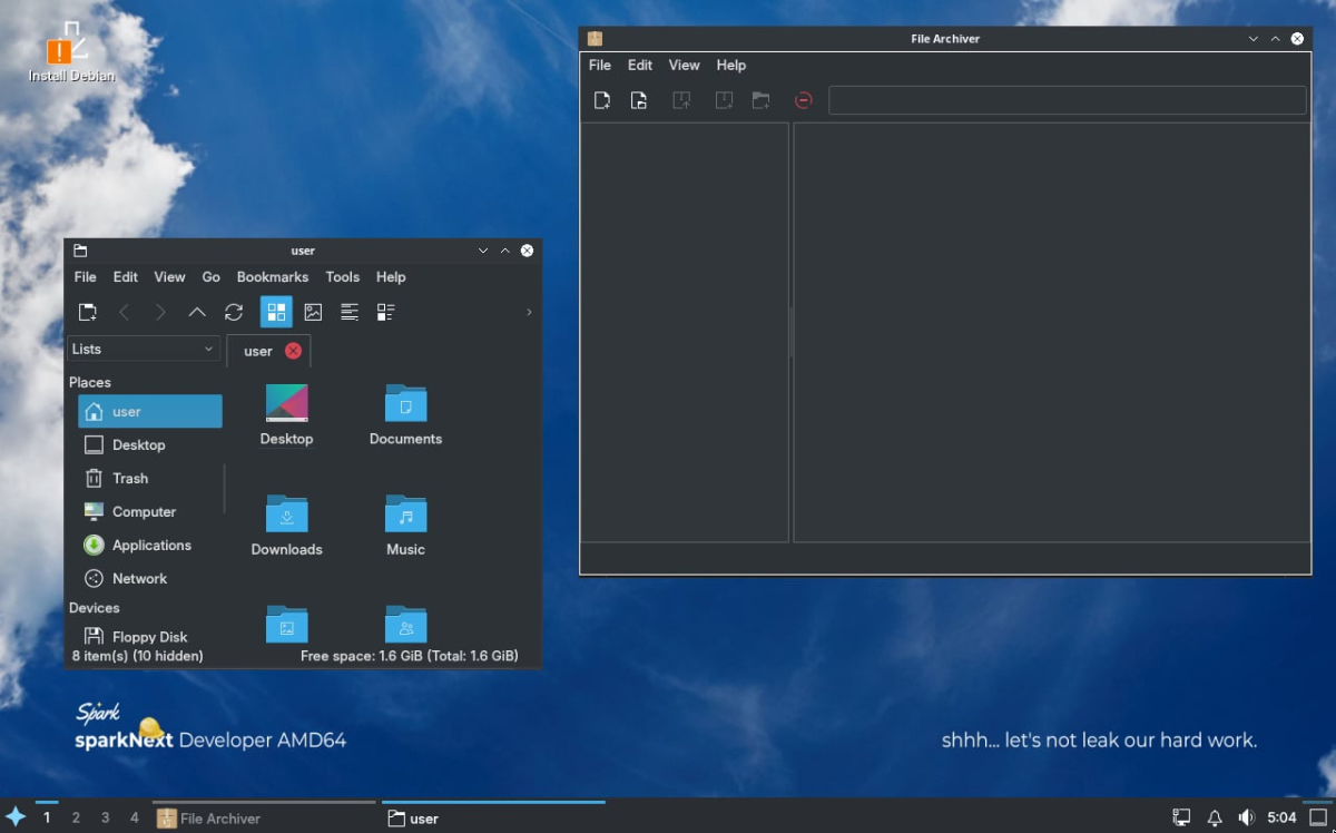 Spark Linux screenshot