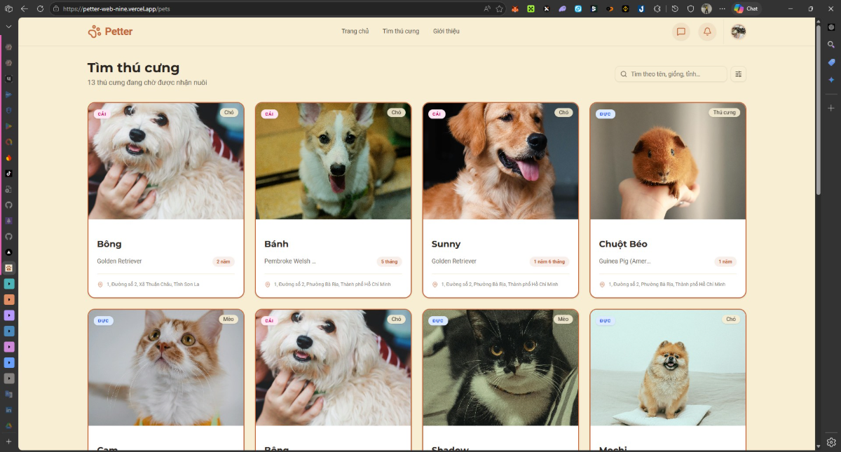 Petter screenshot