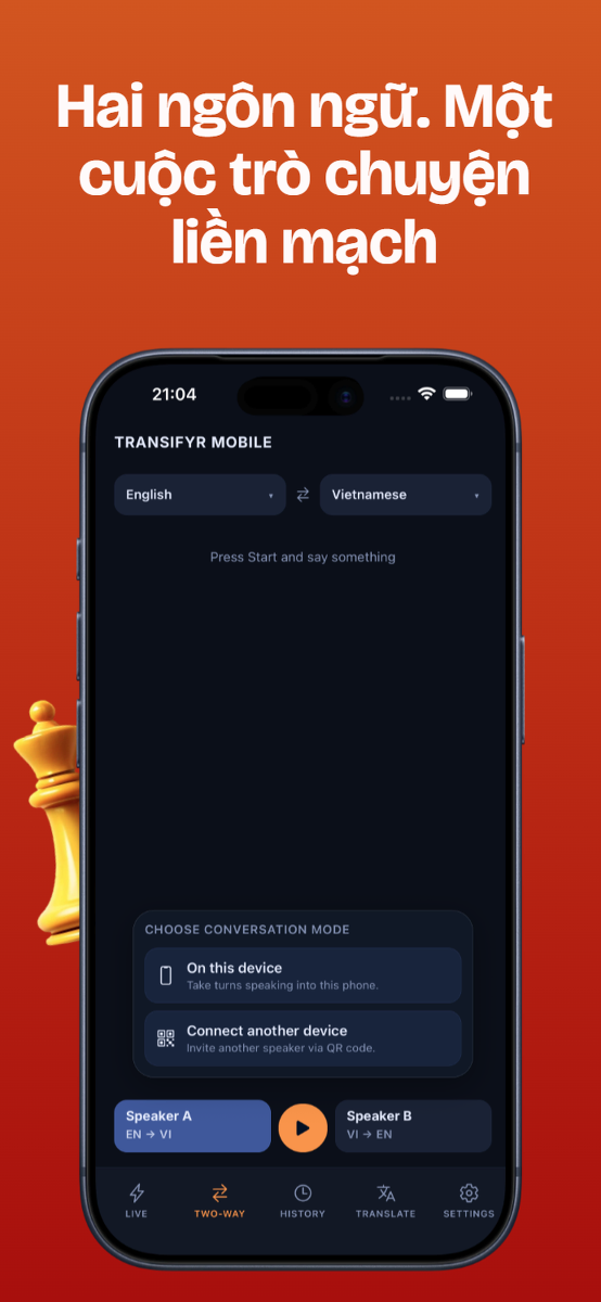 Transifyr Mobile (iOS + Android) screenshot