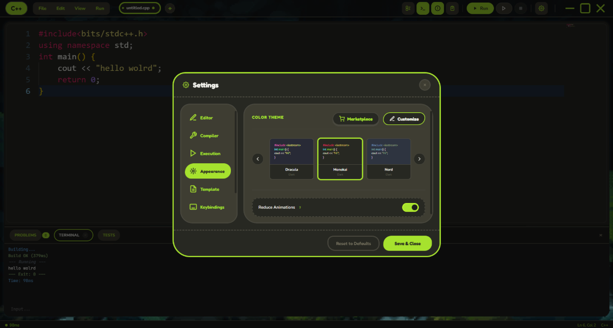 Sameko Dev C++ screenshot