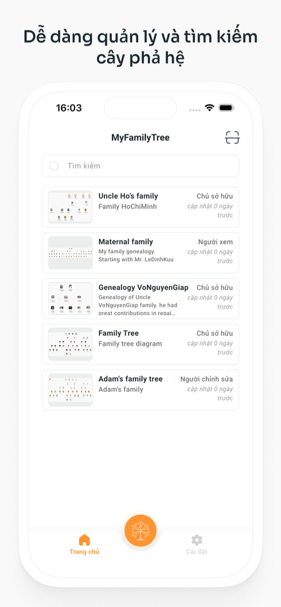 MyFamilyTree screenshot