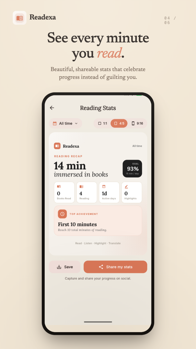 Readexa screenshot