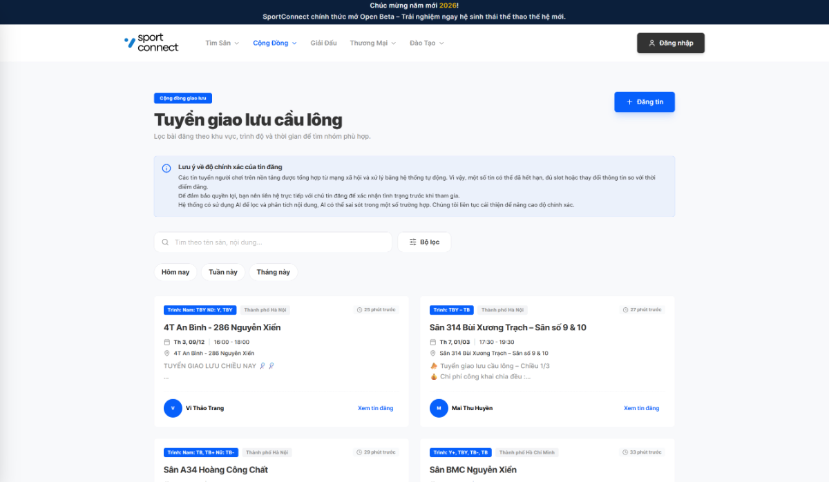 SportConnect screenshot