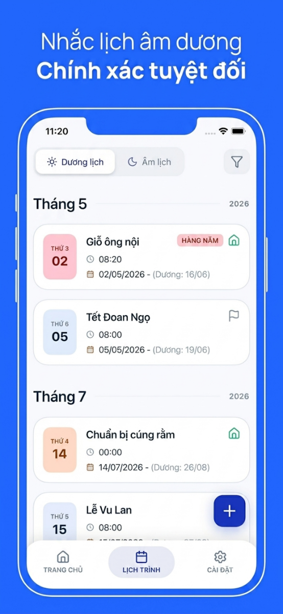Nhắc lịch âm - GoMoon screenshot