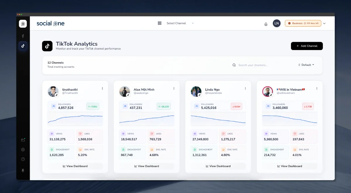 SocialOne screenshot