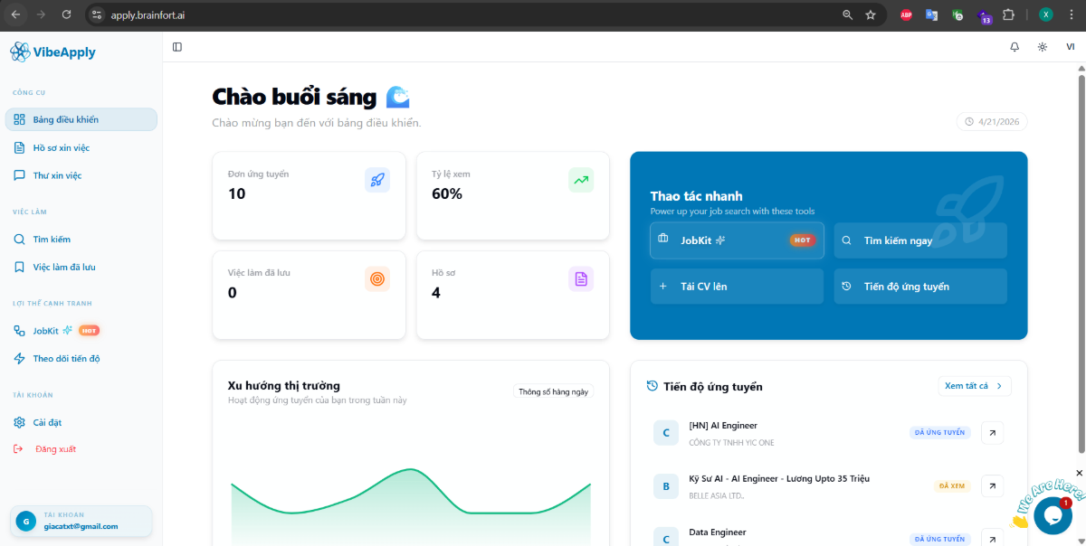 VibeApply screenshot