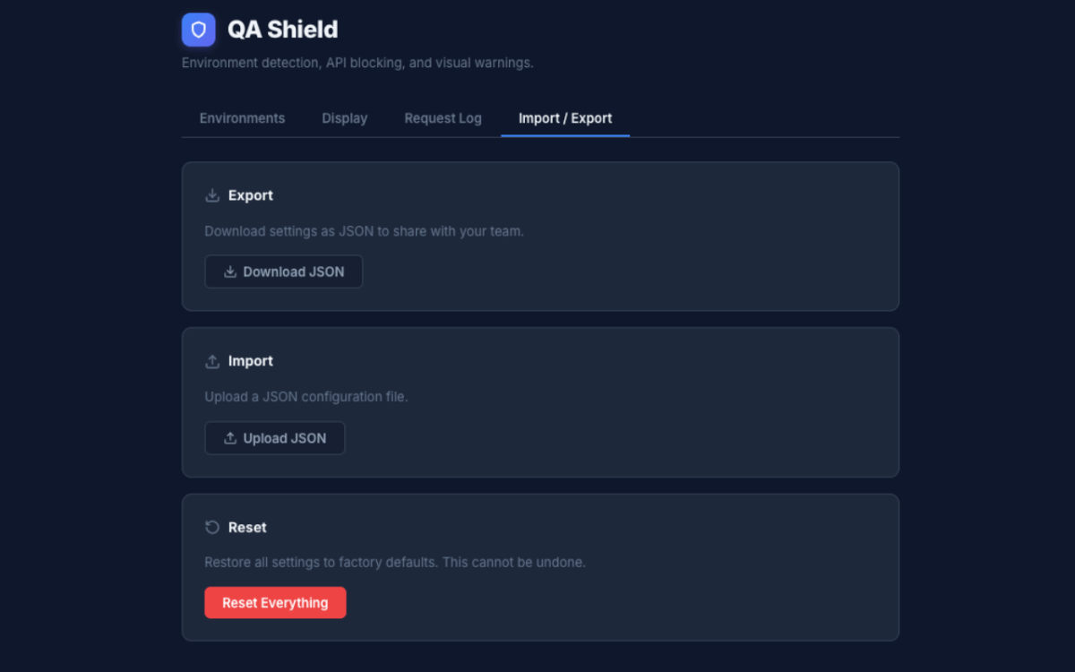 QA Shield screenshot