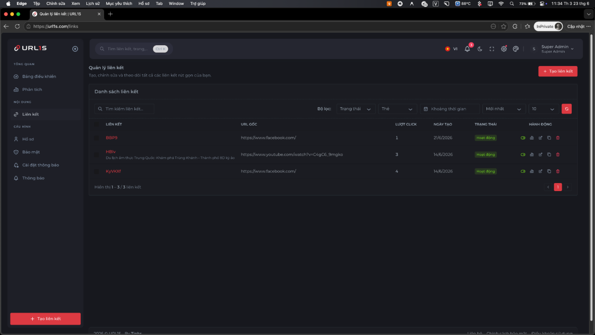 Rút gọn link screenshot