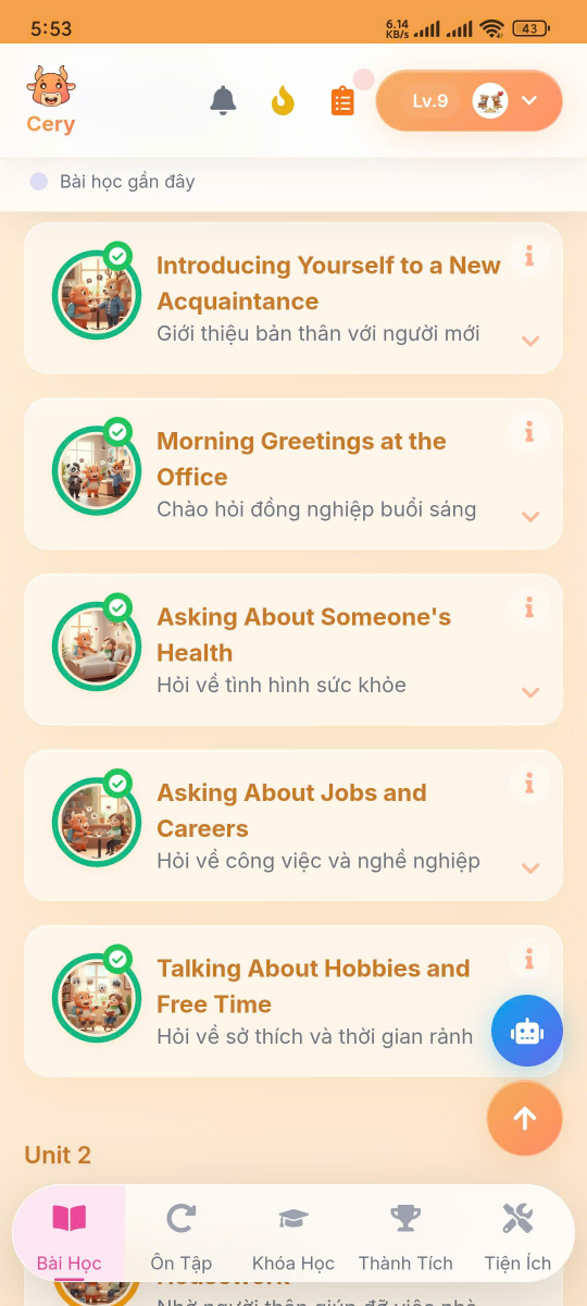 Cery English screenshot