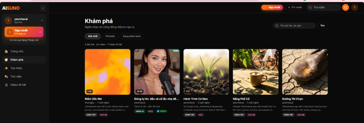 AI SUNO screenshot