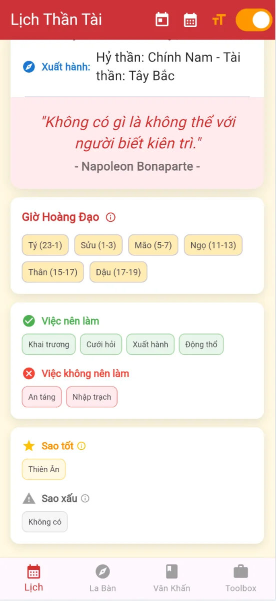 Lịch Thần Tài screenshot