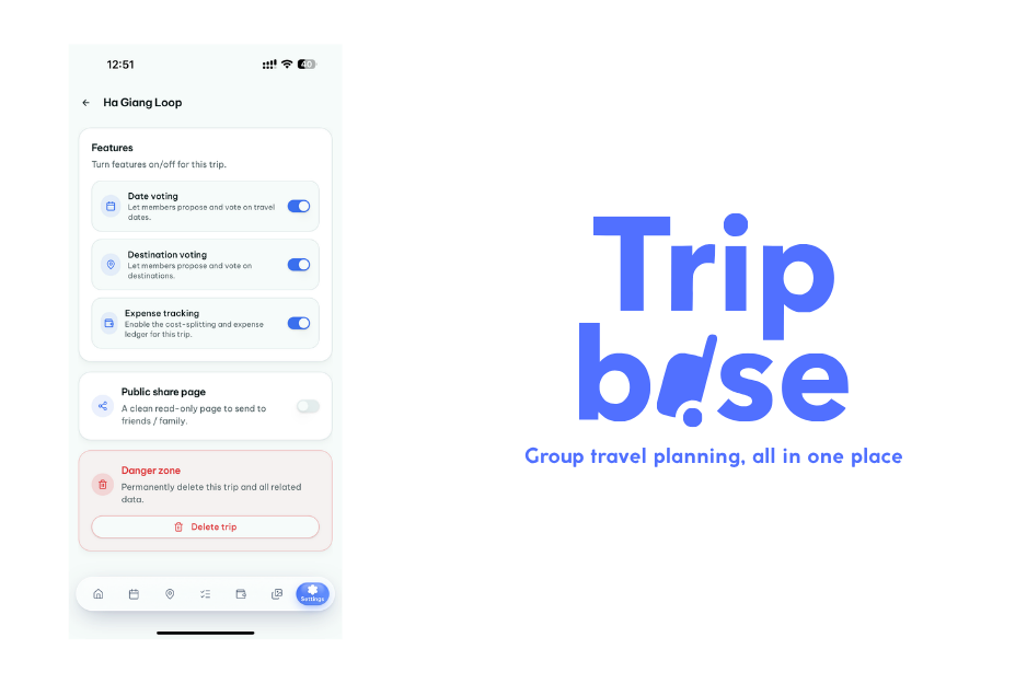 TripBase screenshot