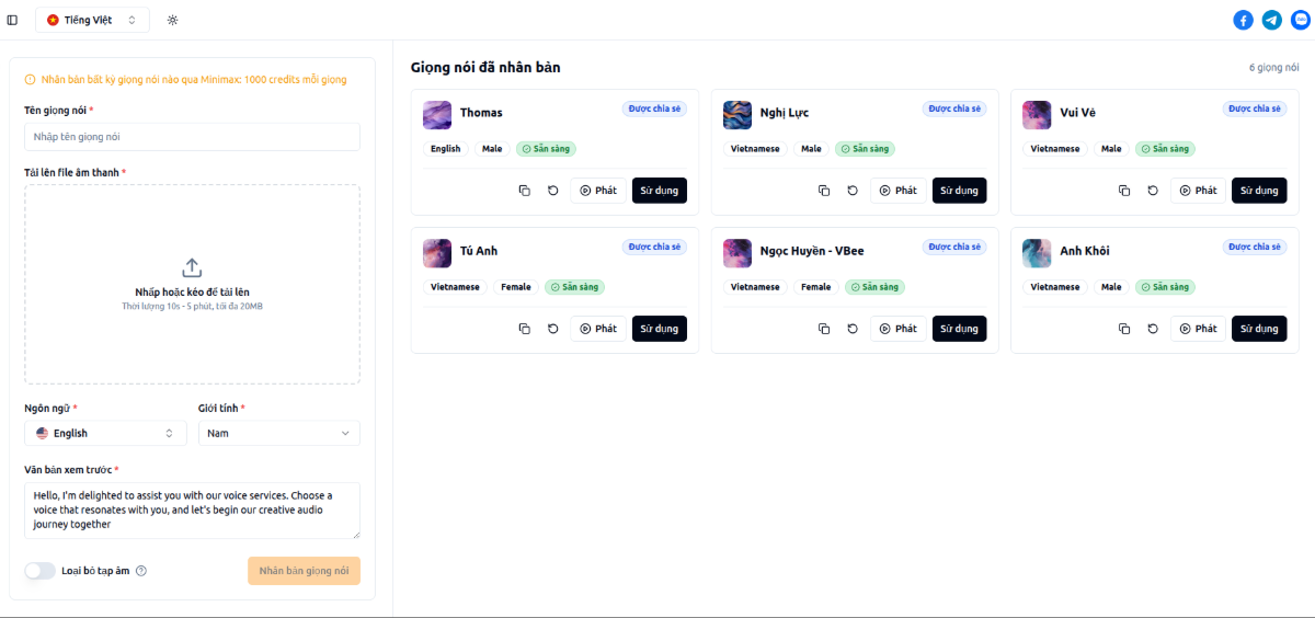 GenMax -  ElevenLabs & MiniMax Voices screenshot
