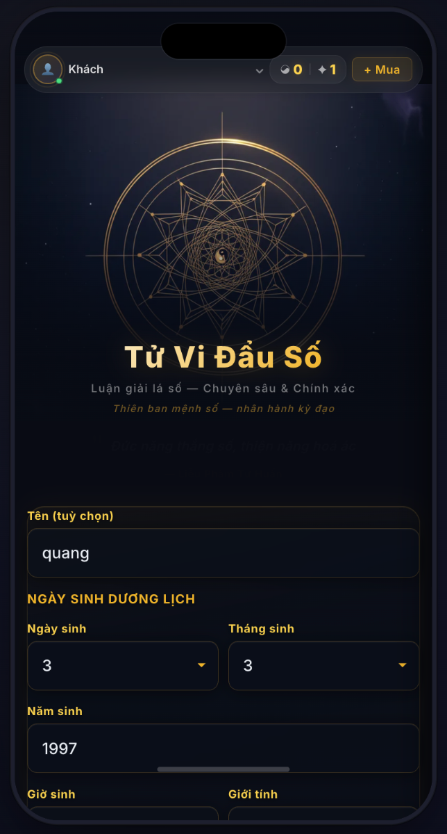 Xem Tử Vi Đẩu Số Online screenshot