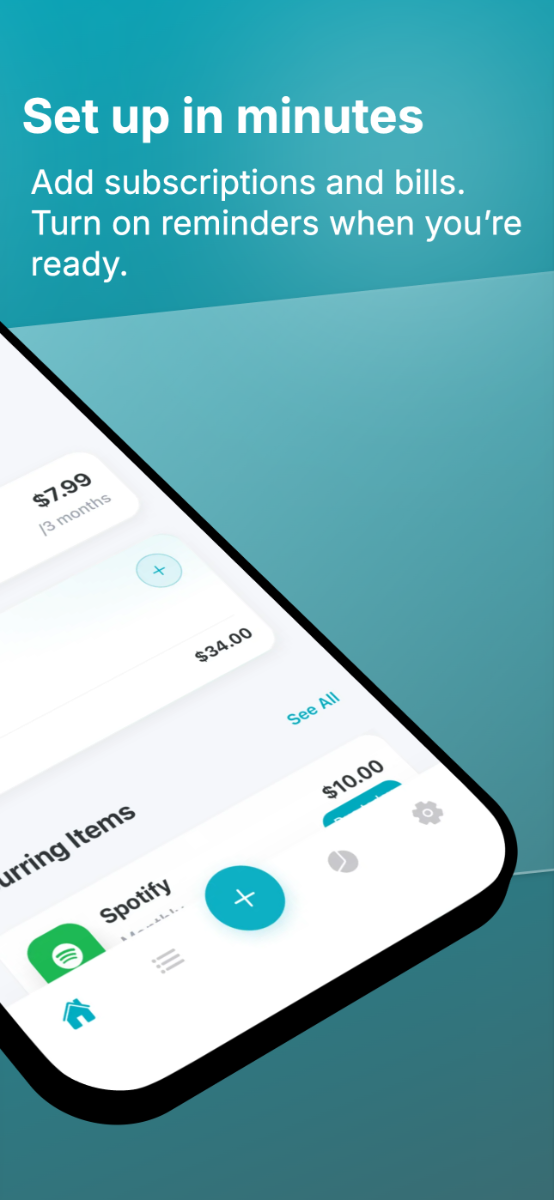 SpendBuddy: Renewal & Bills screenshot