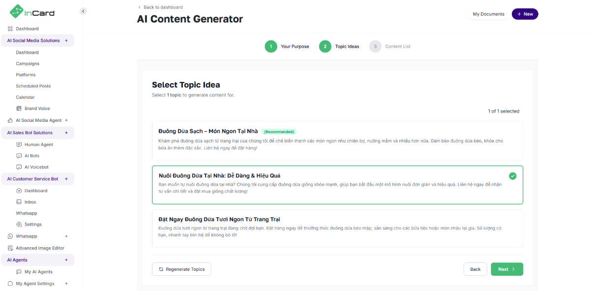 InCard screenshot